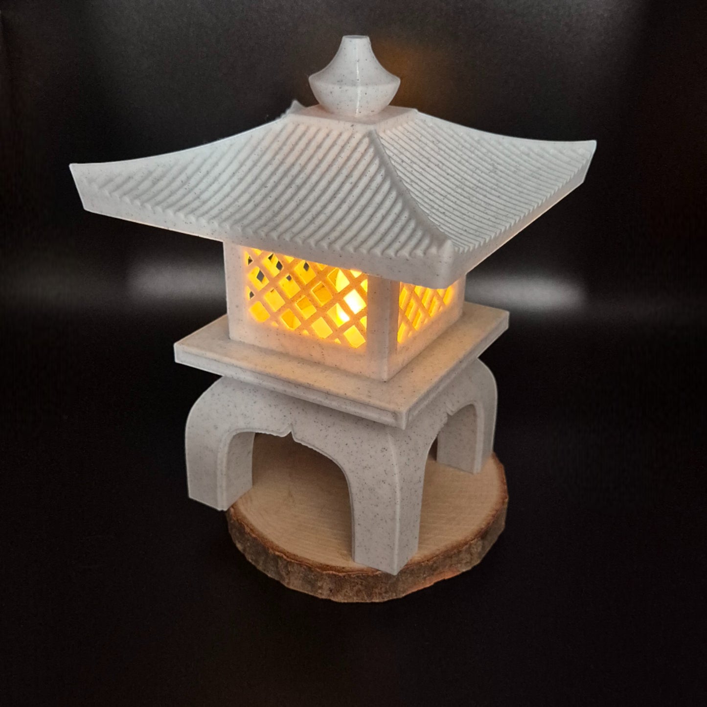 Japanische Mini-Lampe mit LED-Teelicht