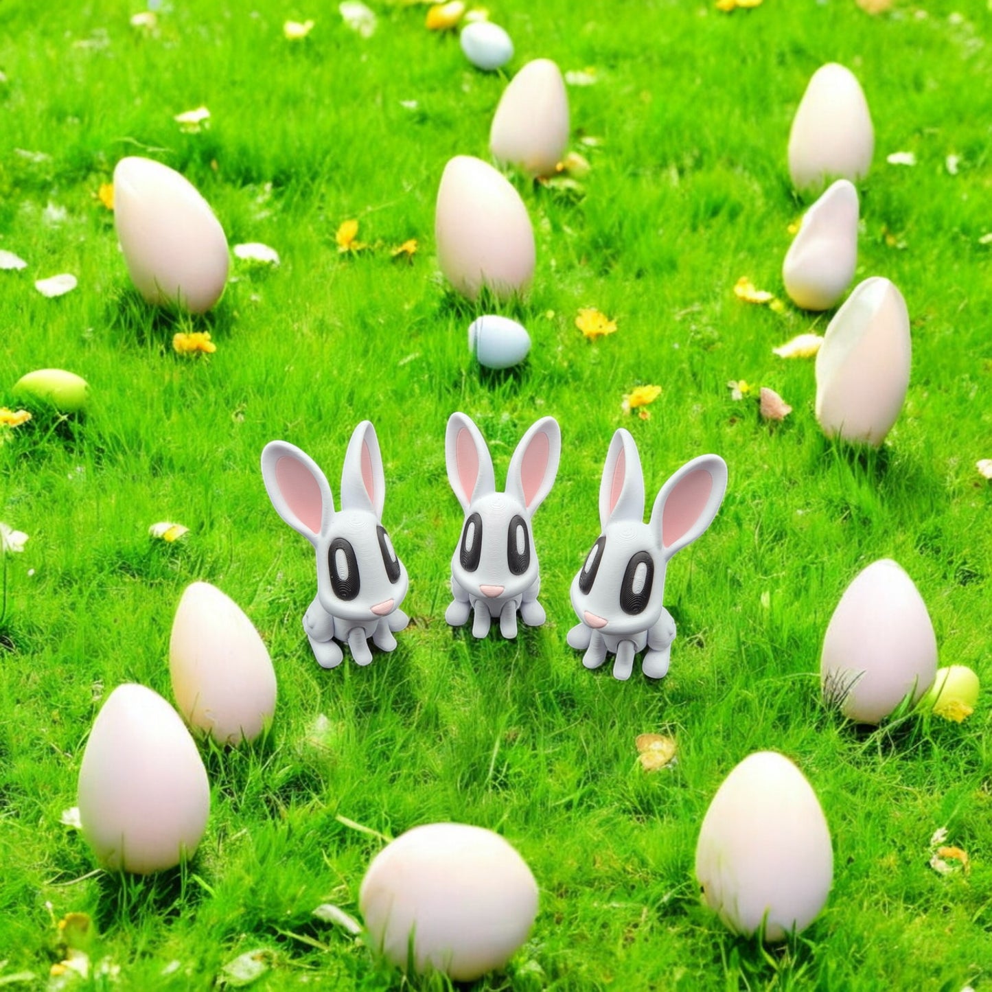 🐰 Süßer Osterhase mit beweglichem Kopf & Beinen 🐰