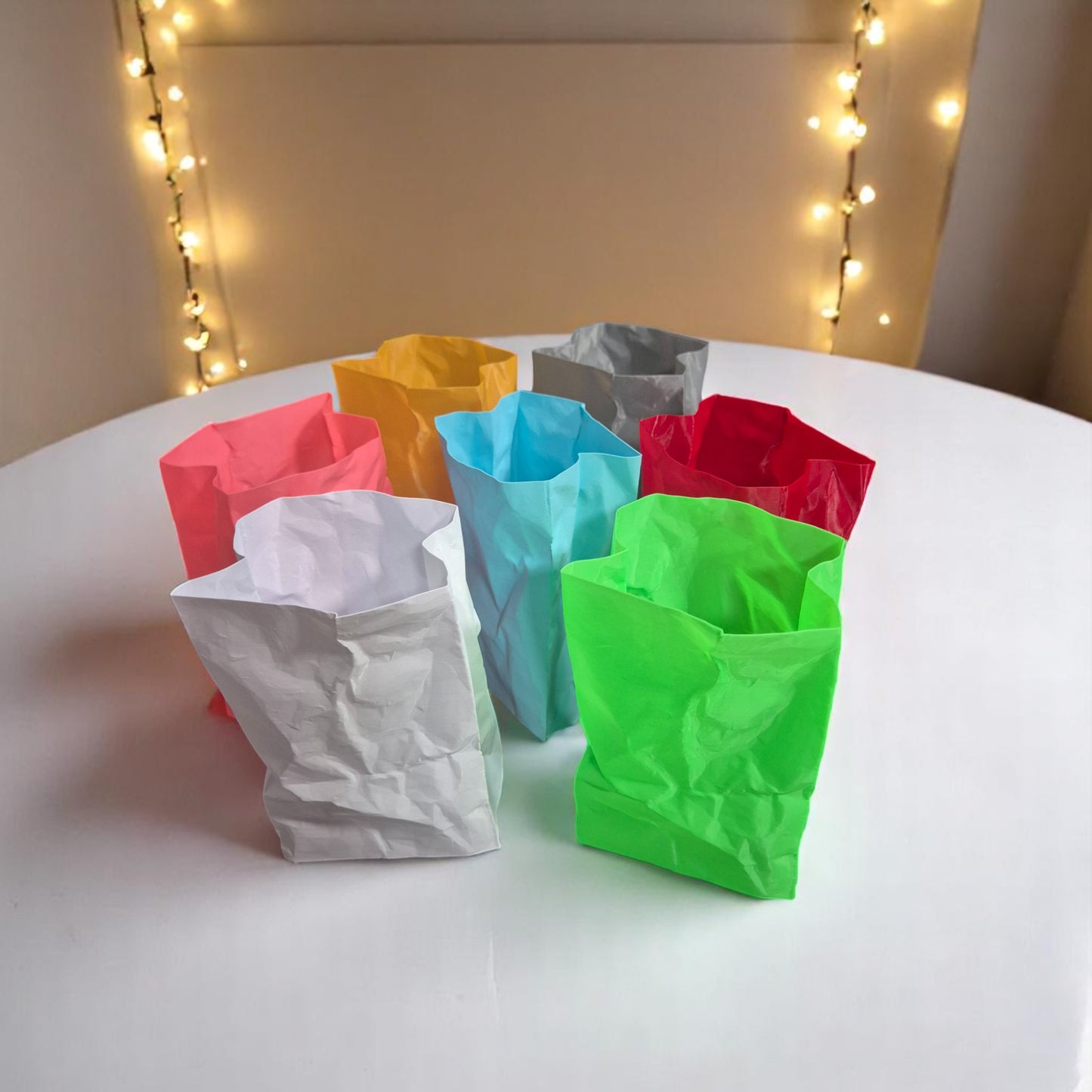 🌟 3D-Papiertüte „Retro Charme“ – Dekoration mit Twist 🌟