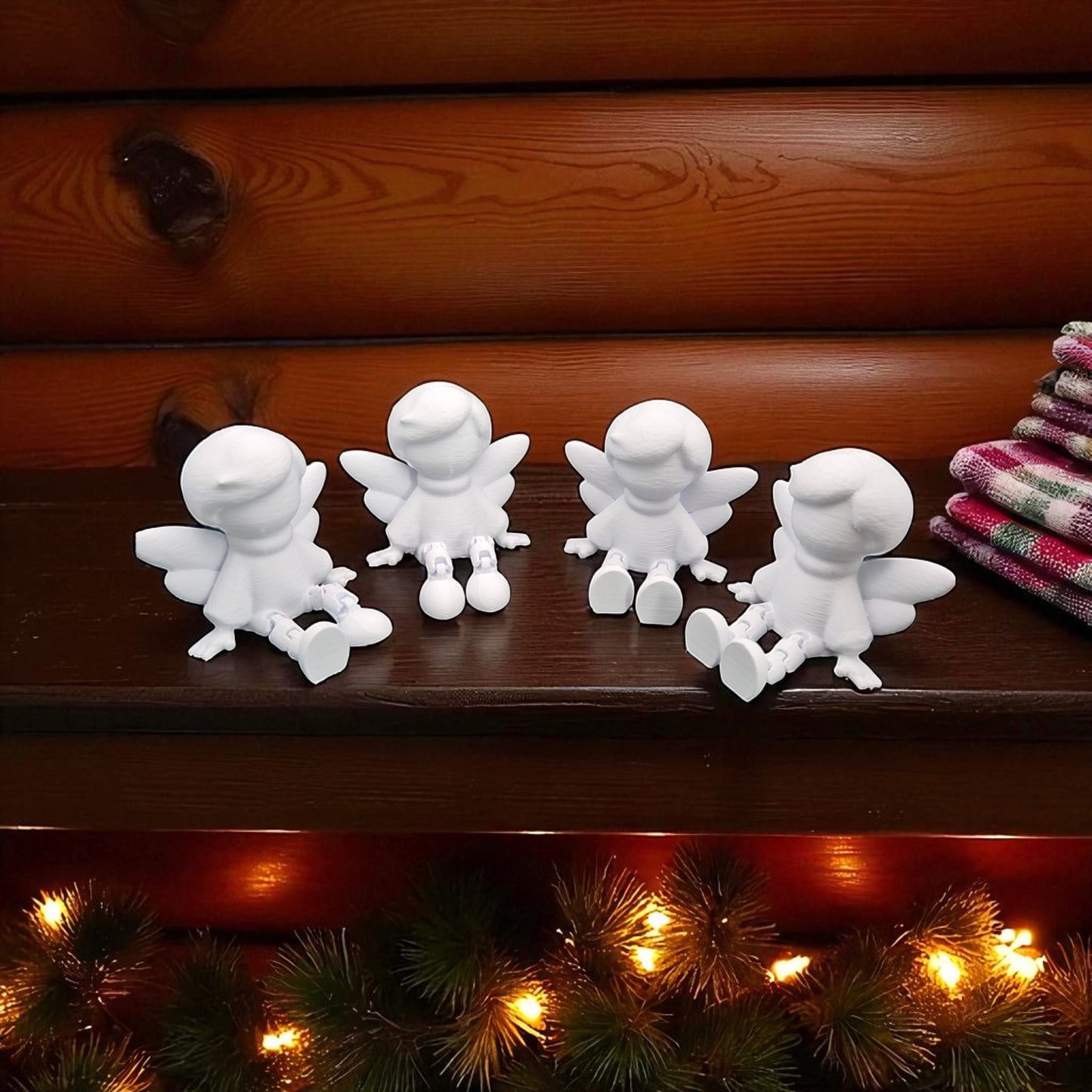 Sitzende Weihnachtsengel
