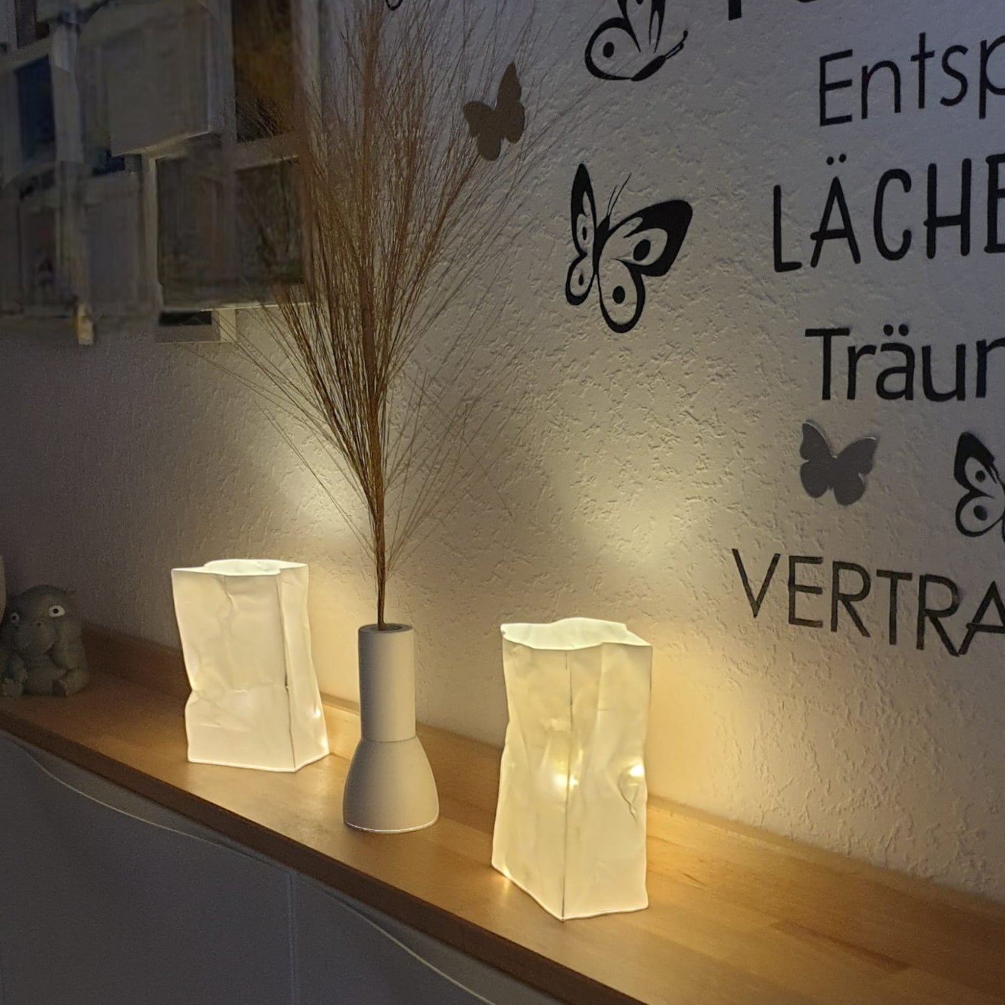 🌟 3D-Papiertüte „Retro Charme“ – Dekoration mit Twist 🌟