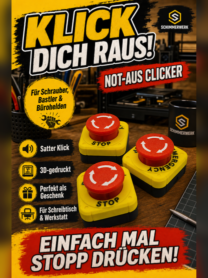 Not-Aus Clicker  – 3D-gedrucktes Mini-Gadget