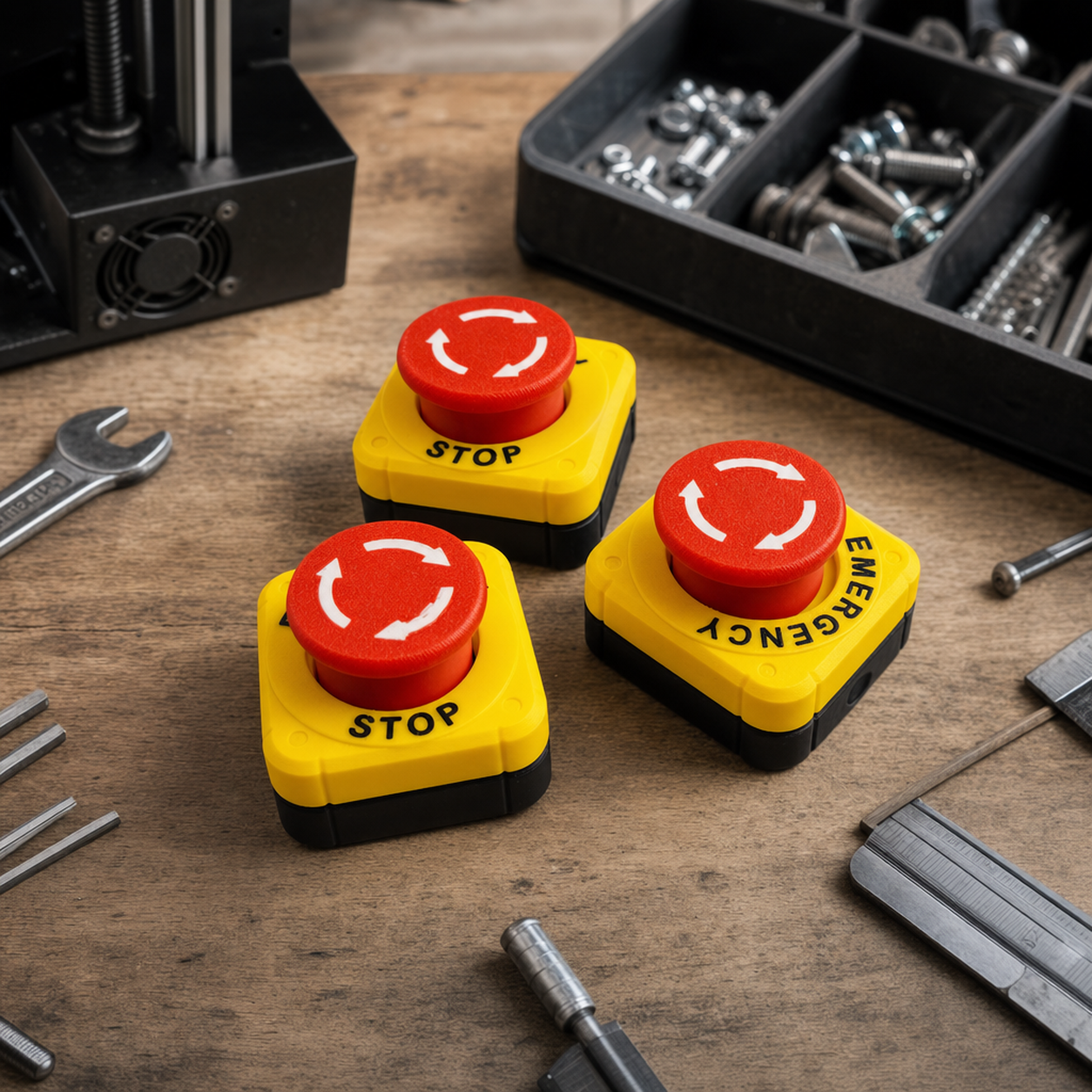 Not-Aus Clicker  – 3D-gedrucktes Mini-Gadget